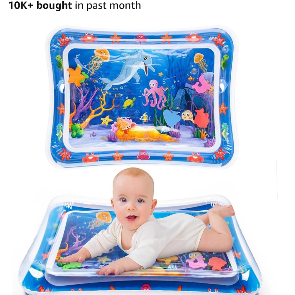 Yeeeasy Tummy Time Water Mat丨Inflatable Tummy Time Water Play Mat for Babies
